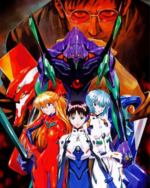 Neon Genesis Evangelion Anime paint by numbers