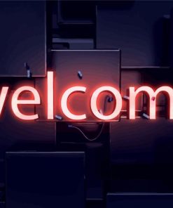 Neon Welcome paint by numbers