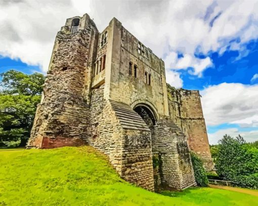 Newark Castle Nottingham paint by numbers