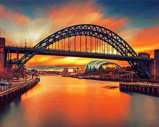 Newcastle Tynebridge paint by numbers