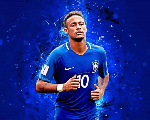 Neymar Football Player paint by number