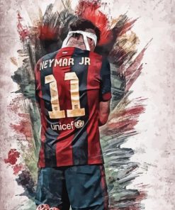 Neymar JR Barcelona Player paint by number