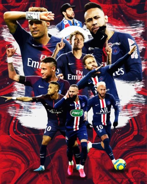 Neymar Paris Saint German paint by number