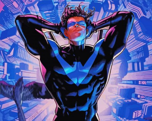 Nightwing Superhero paint by numbers