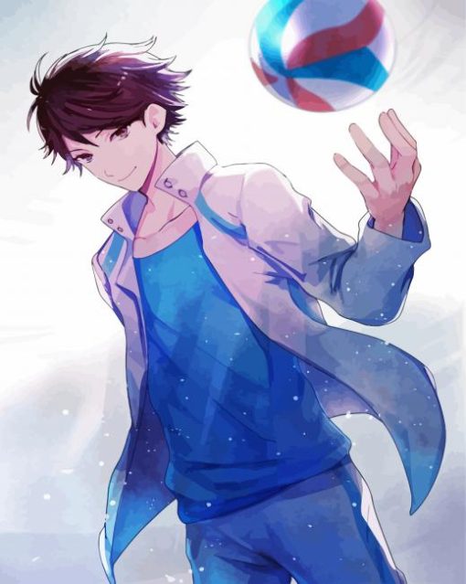 Oikawa Volleyball Player paint by number