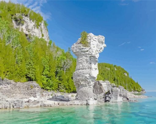 Ontario Flowerpot Island paint by number