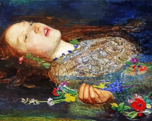 Ophelia By John Everett Millais paint by numbers