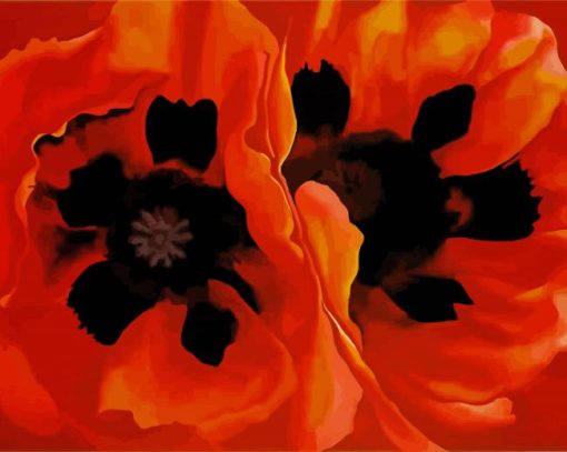 Oriental Poppies Georgia O’Keeffe paint by number