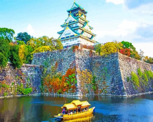 Osaka Castle Park paint by number