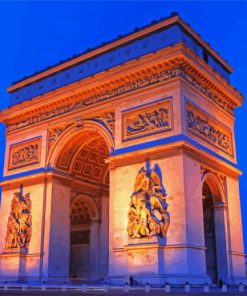 Paris Arc De Triomphe paint by number