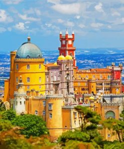 Park And National Palace Of Pena Sintra paint by numbers