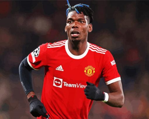 Paul Pogba Soccer Player paint by number