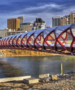 Peace Bridge Calgary paint by number