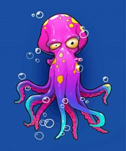 Pink Octopus paint by numbers