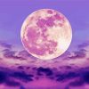 Pink Sky Moon paint by numbers