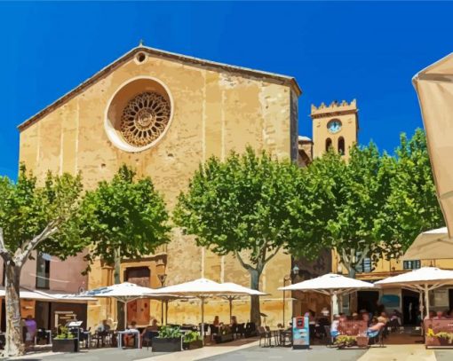 Plaça Major Pollença Pollensa Main Square Pollensa paint by number