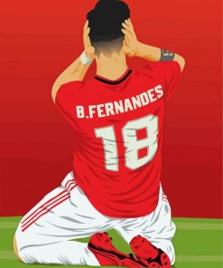 Player Bruno Fernandes paint by number