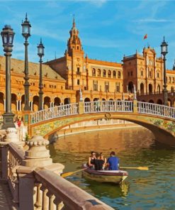 Plaza De Espana Seville paint by number