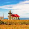 Point Cabrillo Lighthouse Mendocino paint by numbers