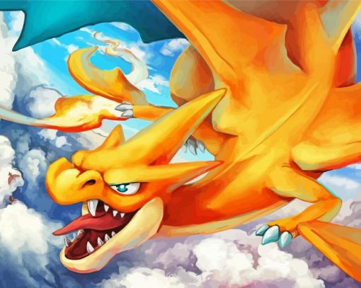 Pokemon Charizard paint by number