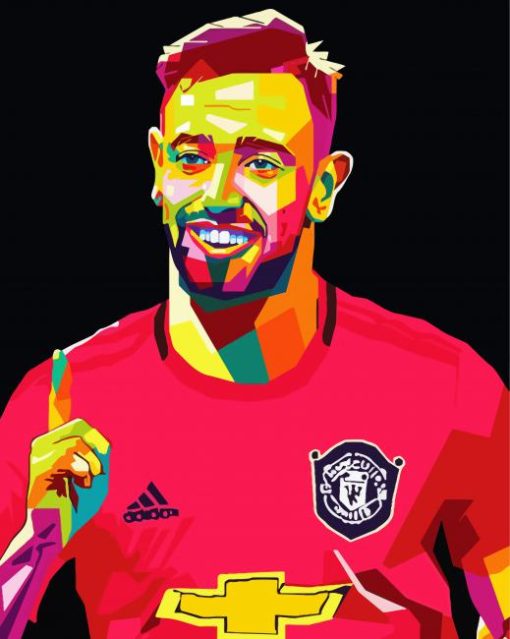 Pop Art Bruno Fernandes paint by numbers