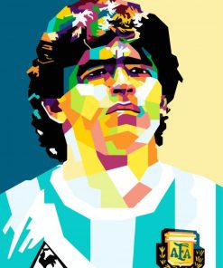 Pop Art Diego Maradona paint by number