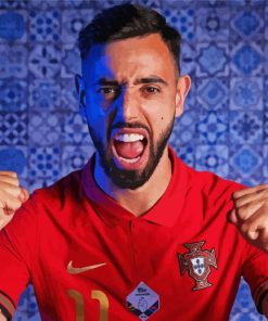 Portugese Player Bruno Fernandes paint by numbers