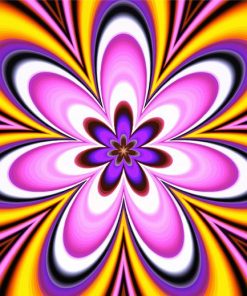 Psychedelic Flower paint by numbers