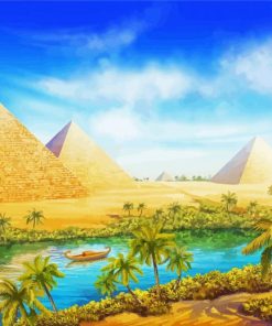 Pyramids Nile River paint by numbers