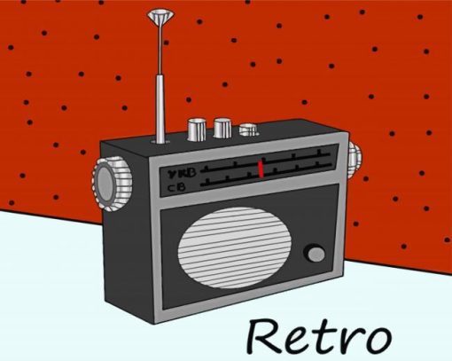 Retro Radio paint by numbers