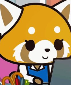 Retsuko From Aggretsuko paint by numbers