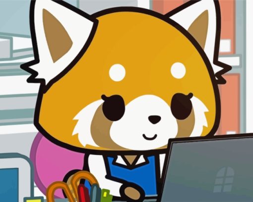 Retsuko From Aggretsuko paint by numbers