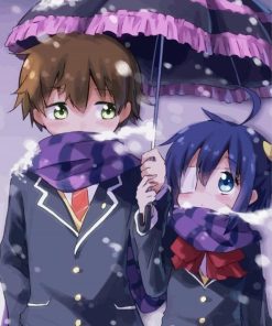 Rikka And Yuta In Winter paint by number