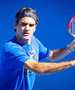 Roger Federer Tennis Player Sport paint by numbers