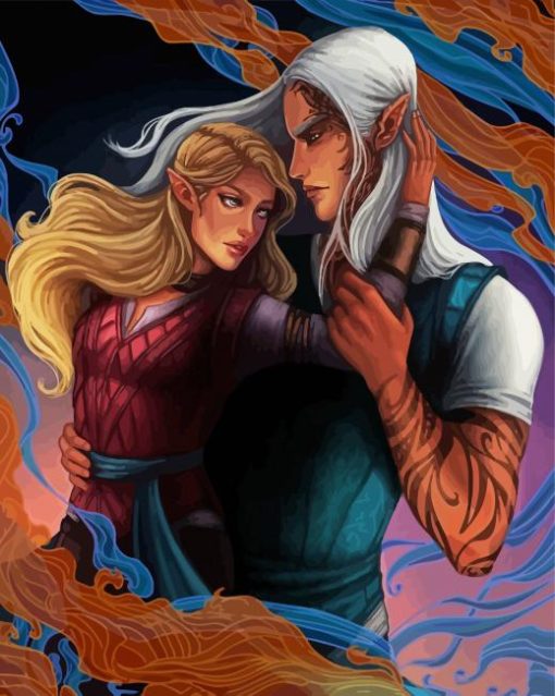 Rowan And Aelin paint by numbers