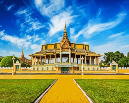 Royal Palace Cambodia paint by number