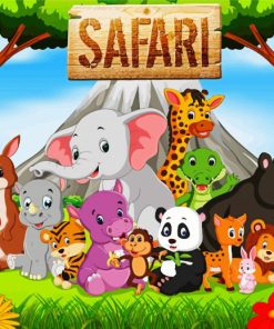 Safari Animals paint by numbers