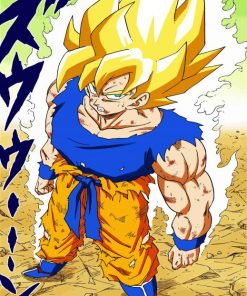 Saiyan Dragon Ball Z paint by numbers