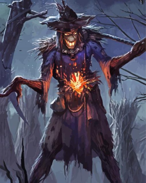 Scarecrow Ghost paint by number