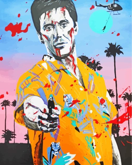 Scarface Tony Montana Art paint by number