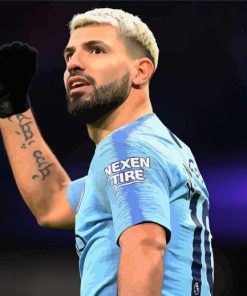 Sergio Aguero Footballer paint by number