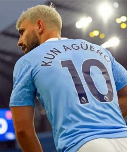 Sergio Aguero In The Stadium paint by number