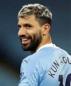 Sergio Aguero Smiling paint by number