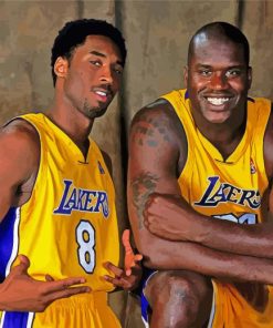 Shaquille O Neal And Kobe Bryant paint by numbers