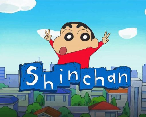 Shinnosuke Nohara Shin Chan Cartoon paint by numbers