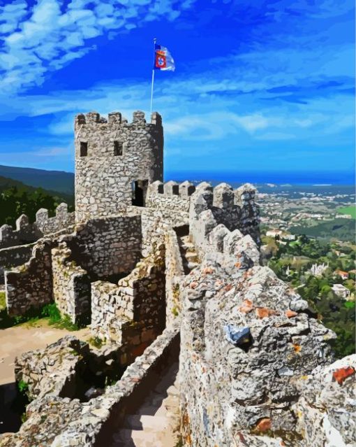 Sintra Castelo Dos Mouros paint by numbers