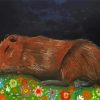 Sleepy Capybara paint by number