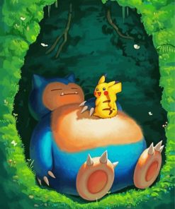 Snorlax Pokemon paint by number