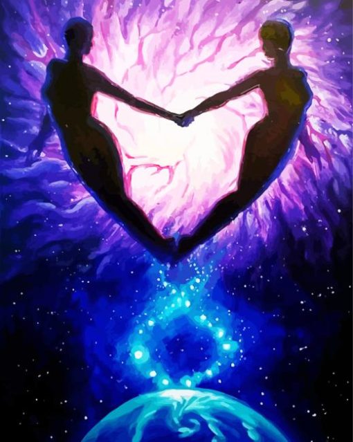 Soulmates Heart Shape paint by number