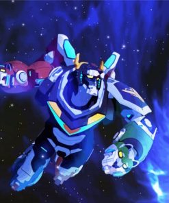 Space Voltron Robot paint by number